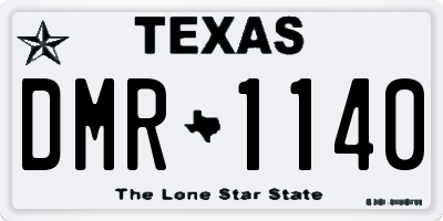 TX license plate DMR1140