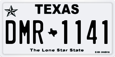 TX license plate DMR1141
