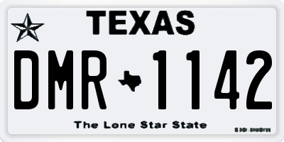 TX license plate DMR1142