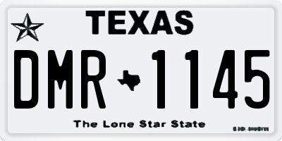 TX license plate DMR1145