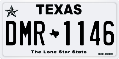 TX license plate DMR1146