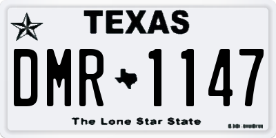 TX license plate DMR1147