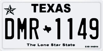 TX license plate DMR1149