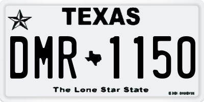 TX license plate DMR1150