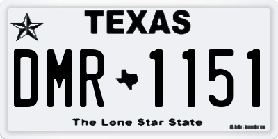 TX license plate DMR1151