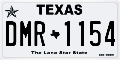 TX license plate DMR1154