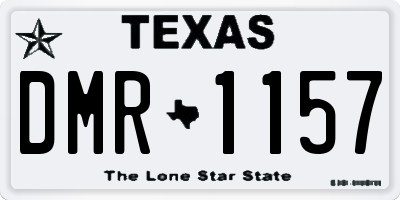 TX license plate DMR1157