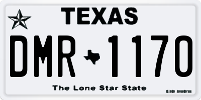 TX license plate DMR1170