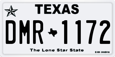 TX license plate DMR1172