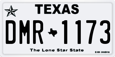 TX license plate DMR1173