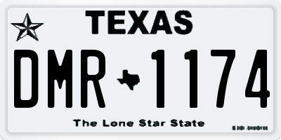 TX license plate DMR1174