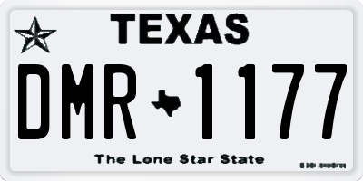 TX license plate DMR1177