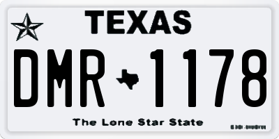 TX license plate DMR1178