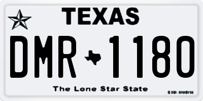TX license plate DMR1180