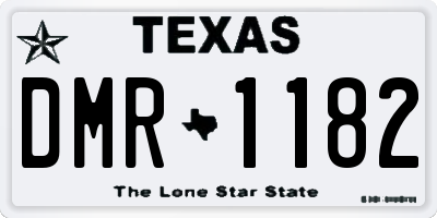 TX license plate DMR1182