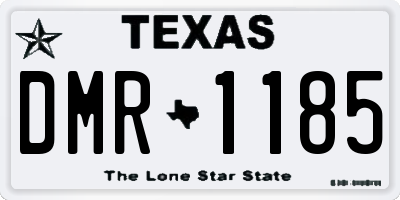 TX license plate DMR1185