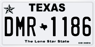 TX license plate DMR1186