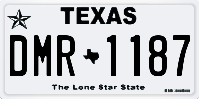 TX license plate DMR1187