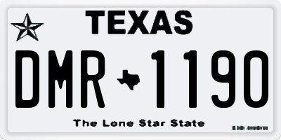 TX license plate DMR1190