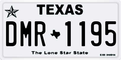 TX license plate DMR1195