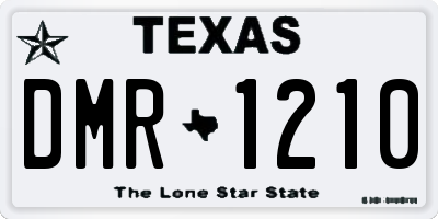TX license plate DMR1210