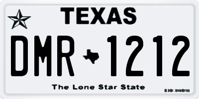 TX license plate DMR1212