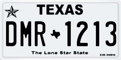 TX license plate DMR1213