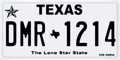 TX license plate DMR1214
