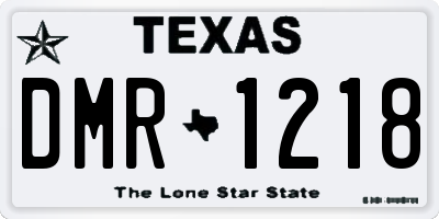 TX license plate DMR1218