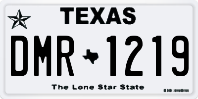 TX license plate DMR1219