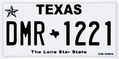 TX license plate DMR1221