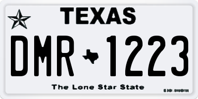 TX license plate DMR1223