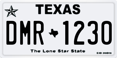 TX license plate DMR1230