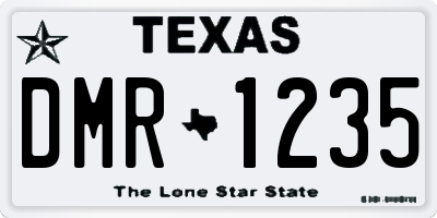 TX license plate DMR1235