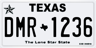 TX license plate DMR1236