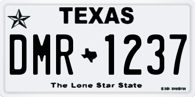 TX license plate DMR1237