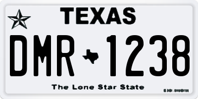 TX license plate DMR1238