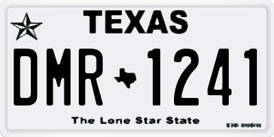 TX license plate DMR1241