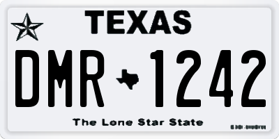TX license plate DMR1242