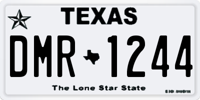 TX license plate DMR1244