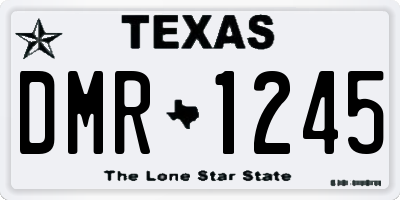 TX license plate DMR1245