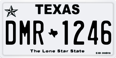 TX license plate DMR1246
