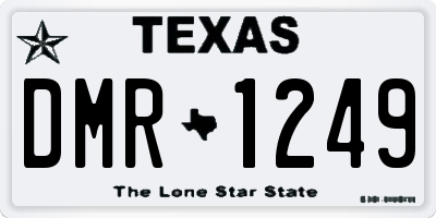 TX license plate DMR1249