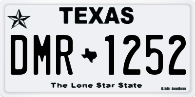 TX license plate DMR1252