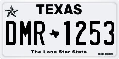 TX license plate DMR1253