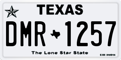 TX license plate DMR1257