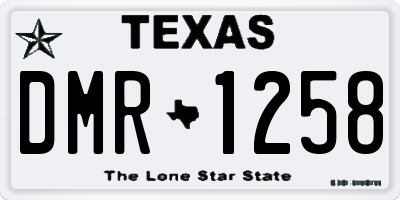 TX license plate DMR1258