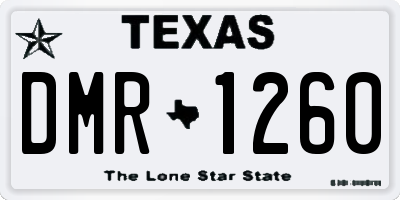 TX license plate DMR1260