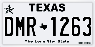 TX license plate DMR1263