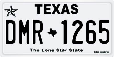 TX license plate DMR1265